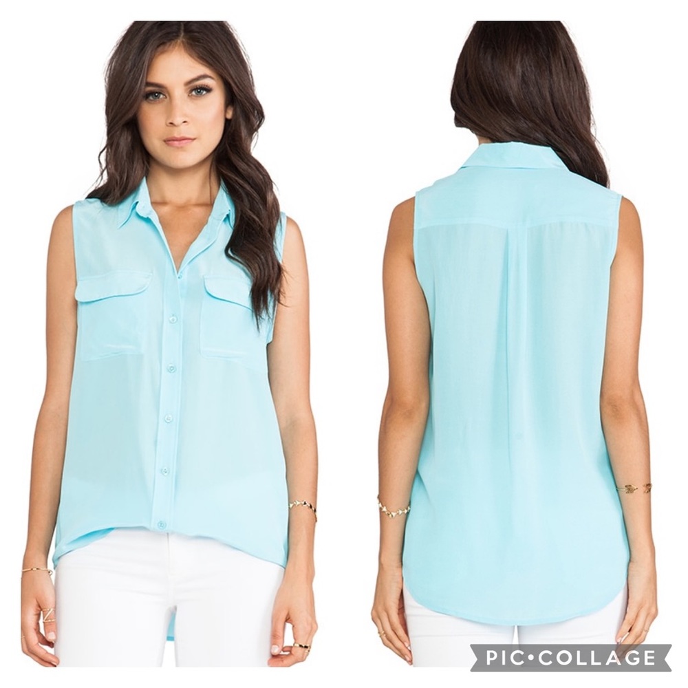 Equipment Sleeveless Slim Signature Blouse Size Small